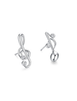 耳环•爱乐之城系列 Asymmetrical note stud earrings 不对称音符耳钉