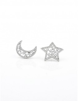耳环•魅力星月系列 Stella Earrings 星月钻石耳钉 