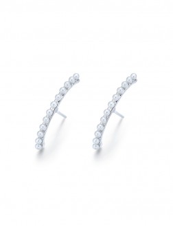耳环• 时尚系列  Long Pearls Earring珍珠挂耳式耳钉  