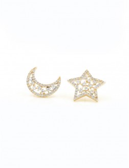 耳环•魅力星月系列 Stella Earrings 星月钻石耳钉 