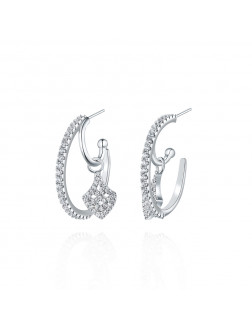 耳环•鱼尾系列 Fish Tail Hoop Earring 大圈鱼尾吊坠耳环