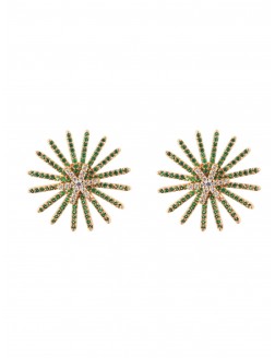 耳环•烟花系列 Green Sparkle Earrings绿色烟花耳环