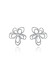 耳环•白描花系列 White trace flower twig earrings 白描花花枝耳环